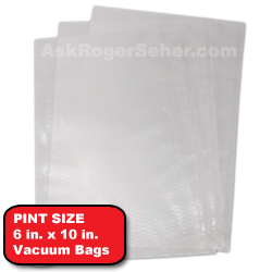 6x10 in. Vacuum Sealer Bags with Mesh Liner